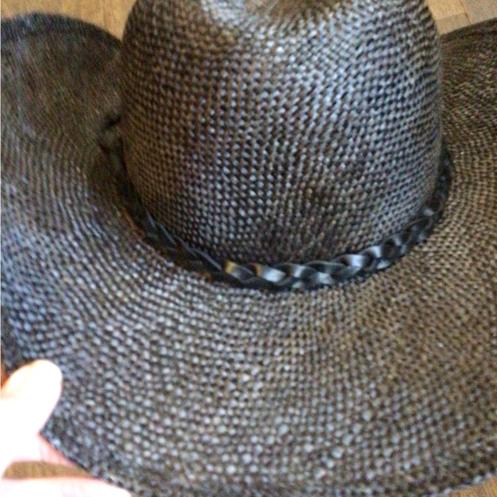 NEW! Wyeth Black Woven Straw Cowboy Hat - Picture 4 of 5